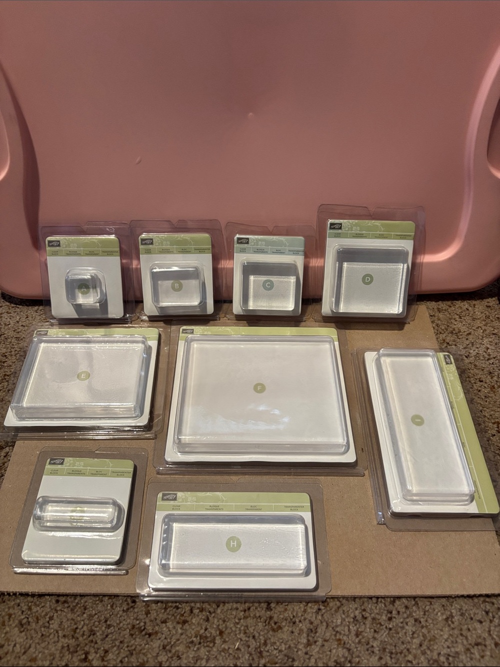 Stampin’ Up! Clear Blocks Size A - I